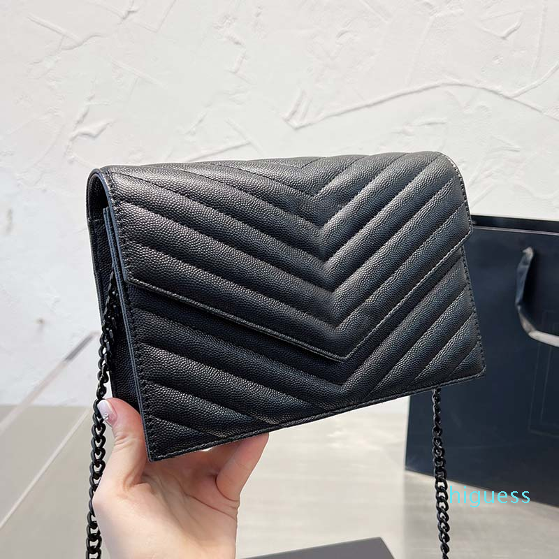 2022-sac à bandoulière bandoulière en cuir véritable chaîne détachable portefeuilles simples lettres de mode haute qualité femmes Cluth sacs à ma