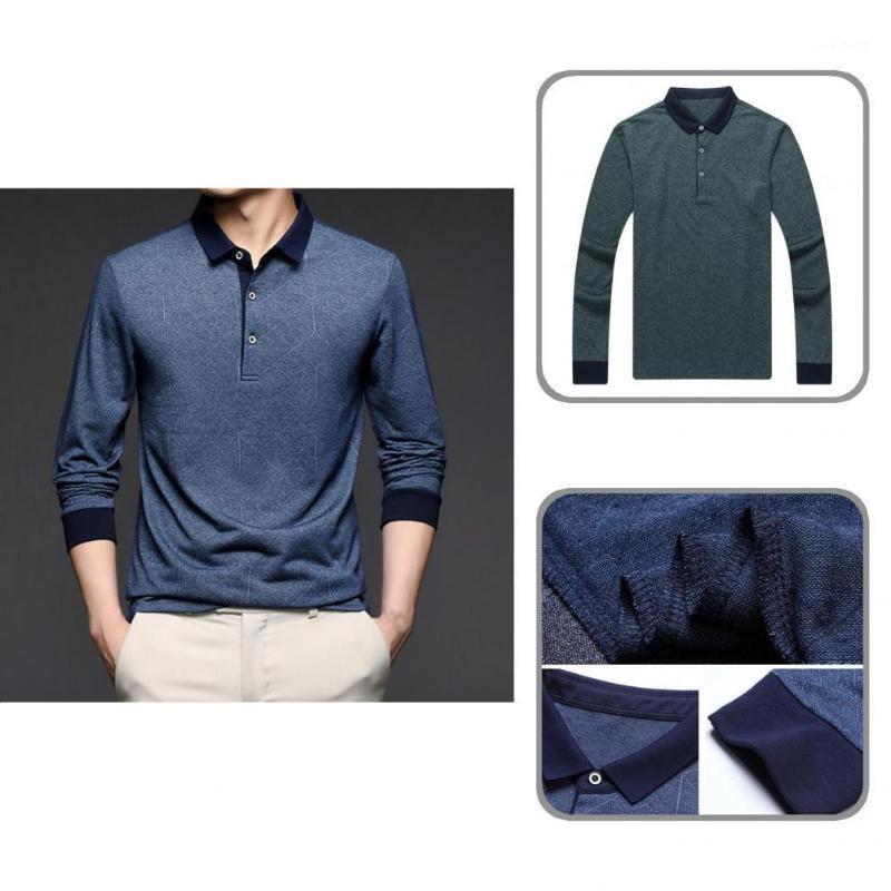 

Men's Casual Shirts Shirt Excellent Color Block Top Long Sleeve All Match, Blue