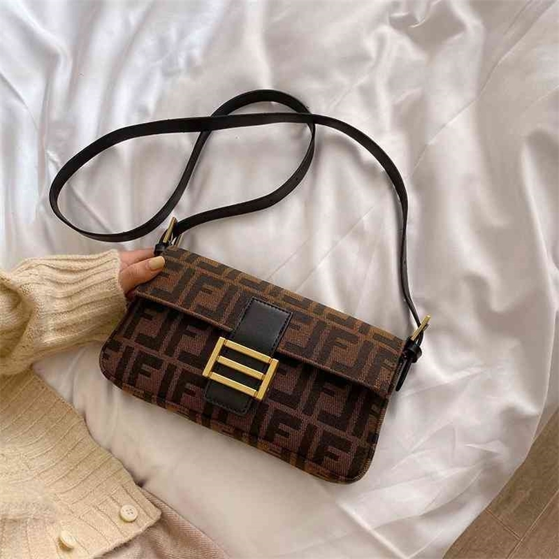 

Cheap Purses 70% Off Autumn and winter women's bag 2022 new fashion printed letter portable foreign style simple single Shoulder Messenger Bag Small Square, Black