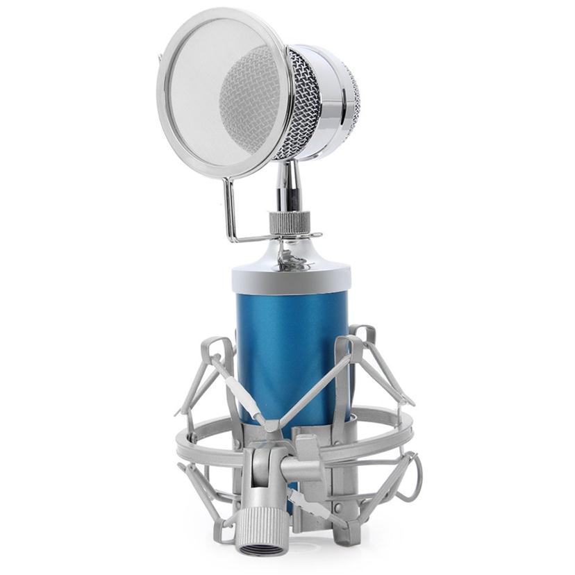 

2017 BM8000 Professional Sound Studio Recording Condenser Wired Microphone 3.5mm Plug Stand Holder Pop Filter for KTV Karaoke264m