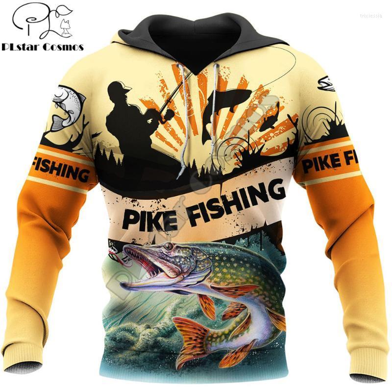 

Men's Hoodies & Sweatshirts Beautiful Pike Fishing 3D All Over Printed Unisex Deluxe Hoodie Men Sweatshirt Zip Pullover Casual Jacket Tracks