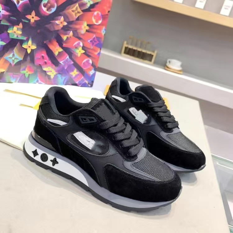 

Run Away Rainbow Monograms Sneakers 2021ss PVC leather Shoes Italy Luxurys Mens Designer Trainer Runner White Iridescent Lace-up Womens Casual Shoe