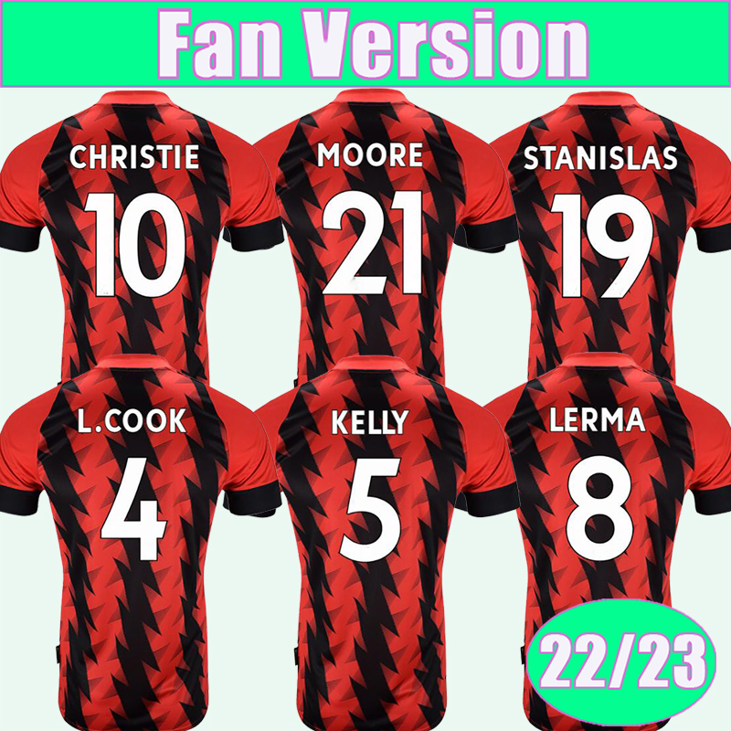 

22 23 BROOKS CHRISTIE SOLANKE Mens Soccer Jerseys LERMA LOWE BILLING ANTHONY ZEMURA Home Football Shirt Short Sleeve Adult Uniforms, Qm9842 22 23 home no patch