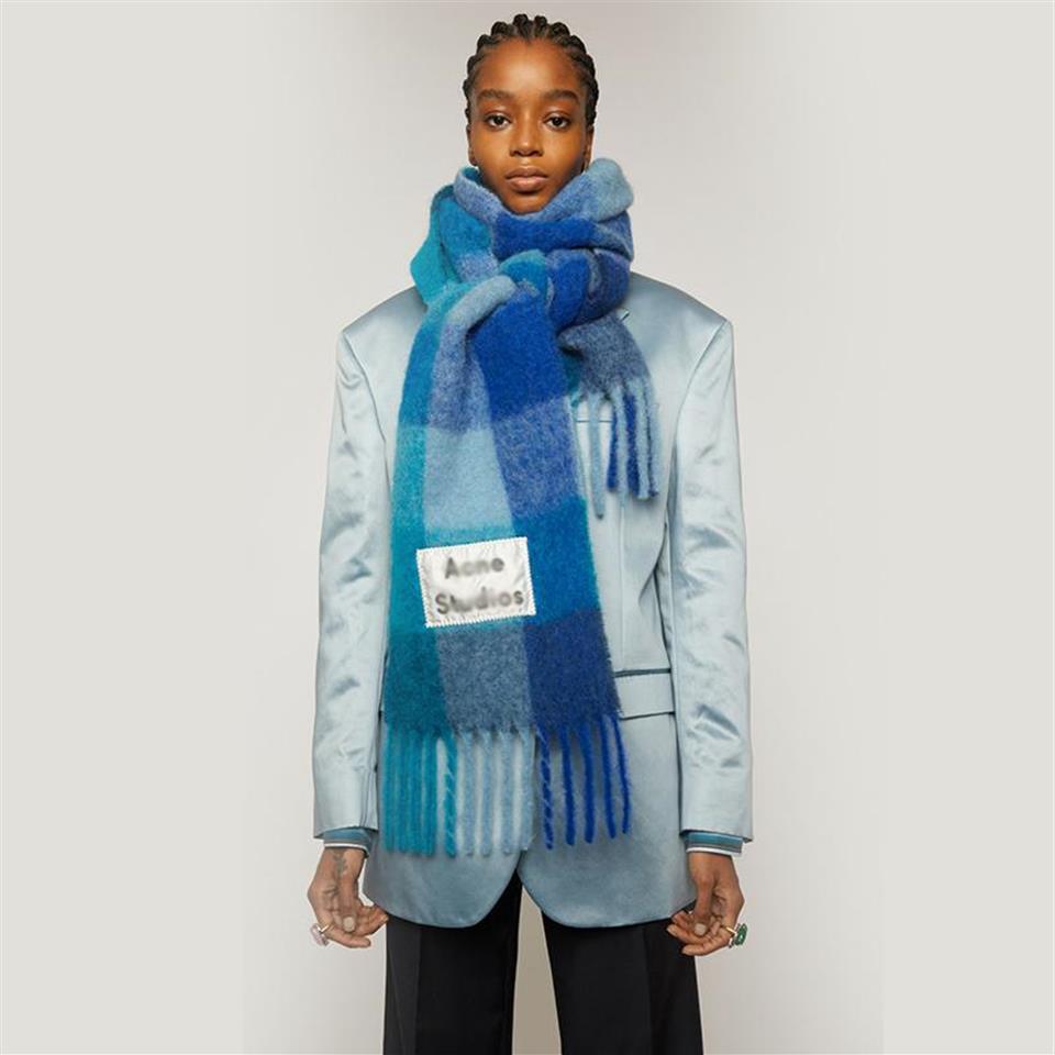 

Scarves Ance Studios Cashmere Like Scarf Women's Shawl Thickened Plaid ACNE In Autumn And Winter Women256w