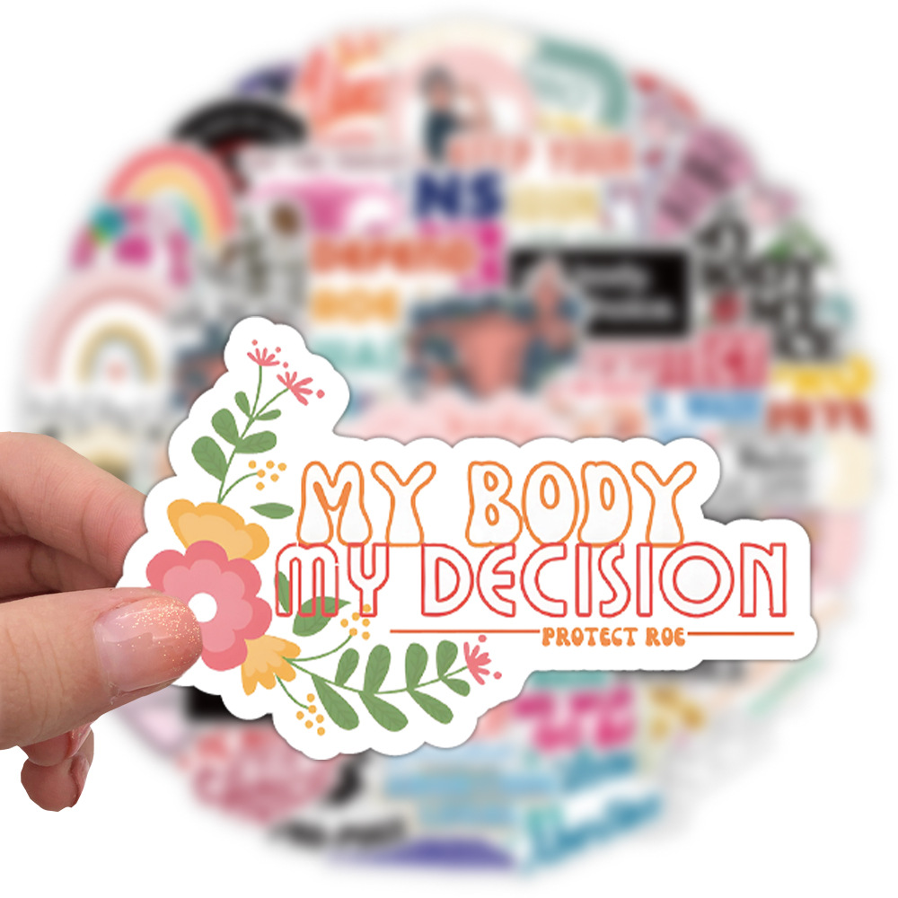 

50PCS Skateboard Stickers feminist personality For Car Baby Scrapbooking Pencil Case Diary Phone Laptop Planner Decoration Book Album Kids Toys DIY Decals, Multi colors