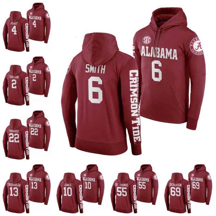 

N3740 Alabama Crimson Tide Devonta Smith Football Jersey Hoodie Najee Harris Jerry Jeudy Derrick Thoma Landon Dickerson Patrick Surtain Jr. Tua, 6 devonta smith
