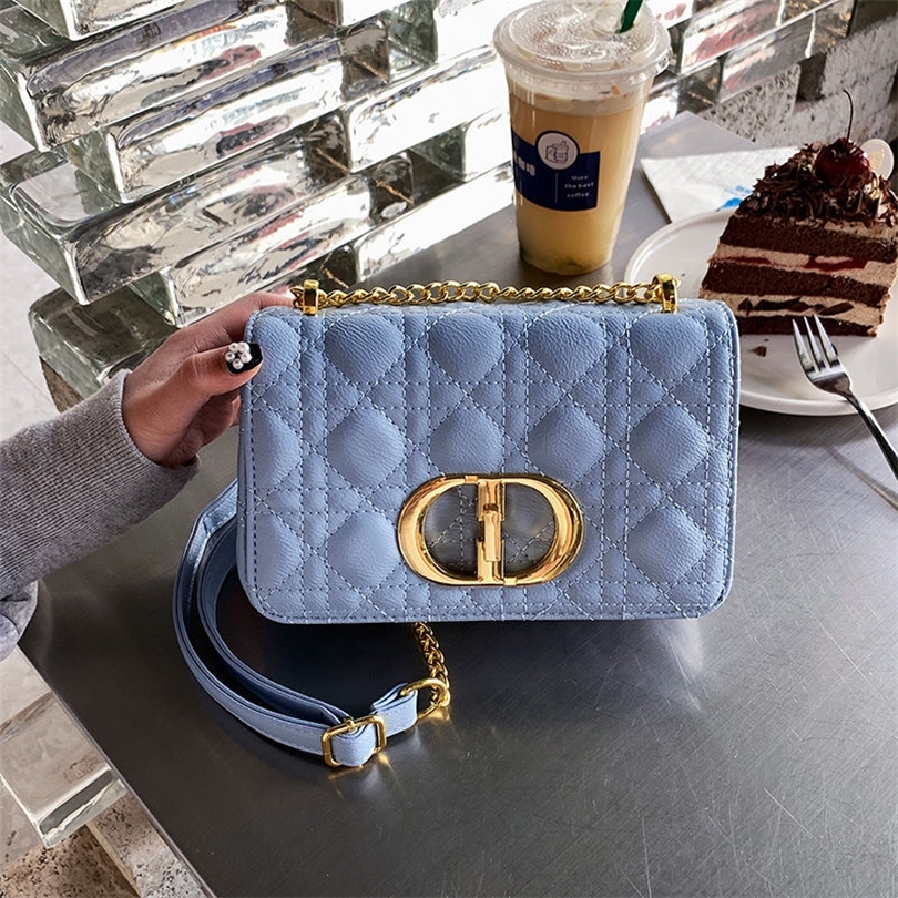 

42% OFF 2022 high quality new fashion trendy bags Korean style temperament fresh Lingge wind chain square small crowd messenger female student, Black