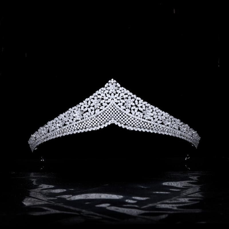 

Hair Clips & Barrettes Full Zircon Bride Wedding Crown Forest Series Flower Bridal Tiaras Women Headband Accessories Jewelry HQ0436Hair