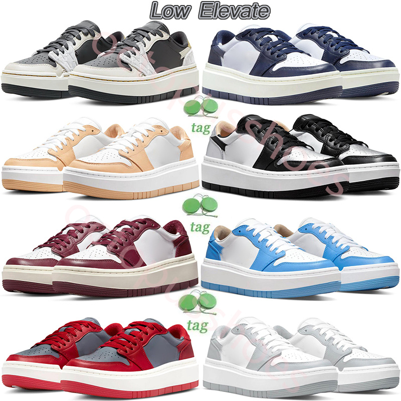 

Designer Jumpman 1 low Elevate Platform casual shoes quality Light Bone Midnight Navy Onyx men Sneakers Silver Toe Team Red women trainers, Please leave a message