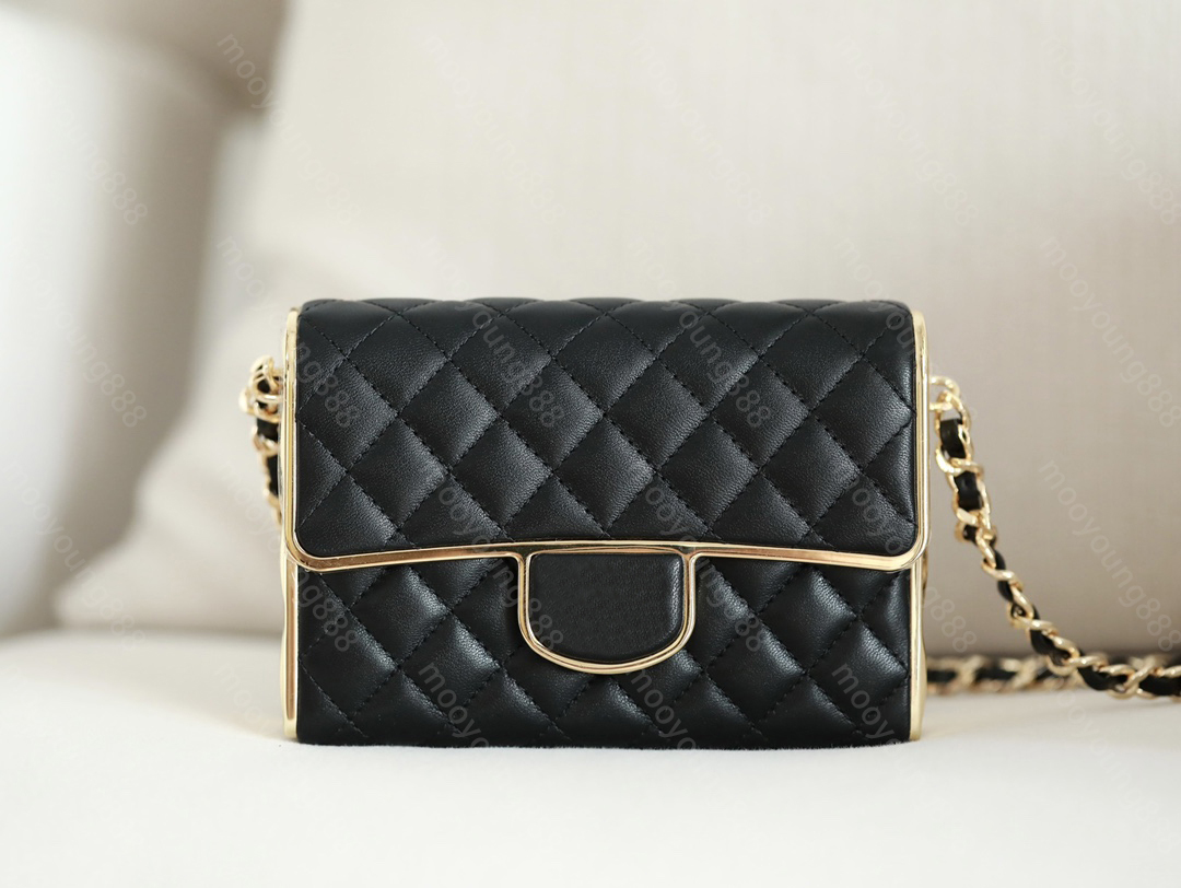 

10A Top Tier Mirror Quality Luxuries Designers Evening Bag Mini Rectangle Lambskin Quilted Flap Purse Box Bags Womens Real Leather Handbag Black Shoulder Chain Bag, Upload pics to contact us