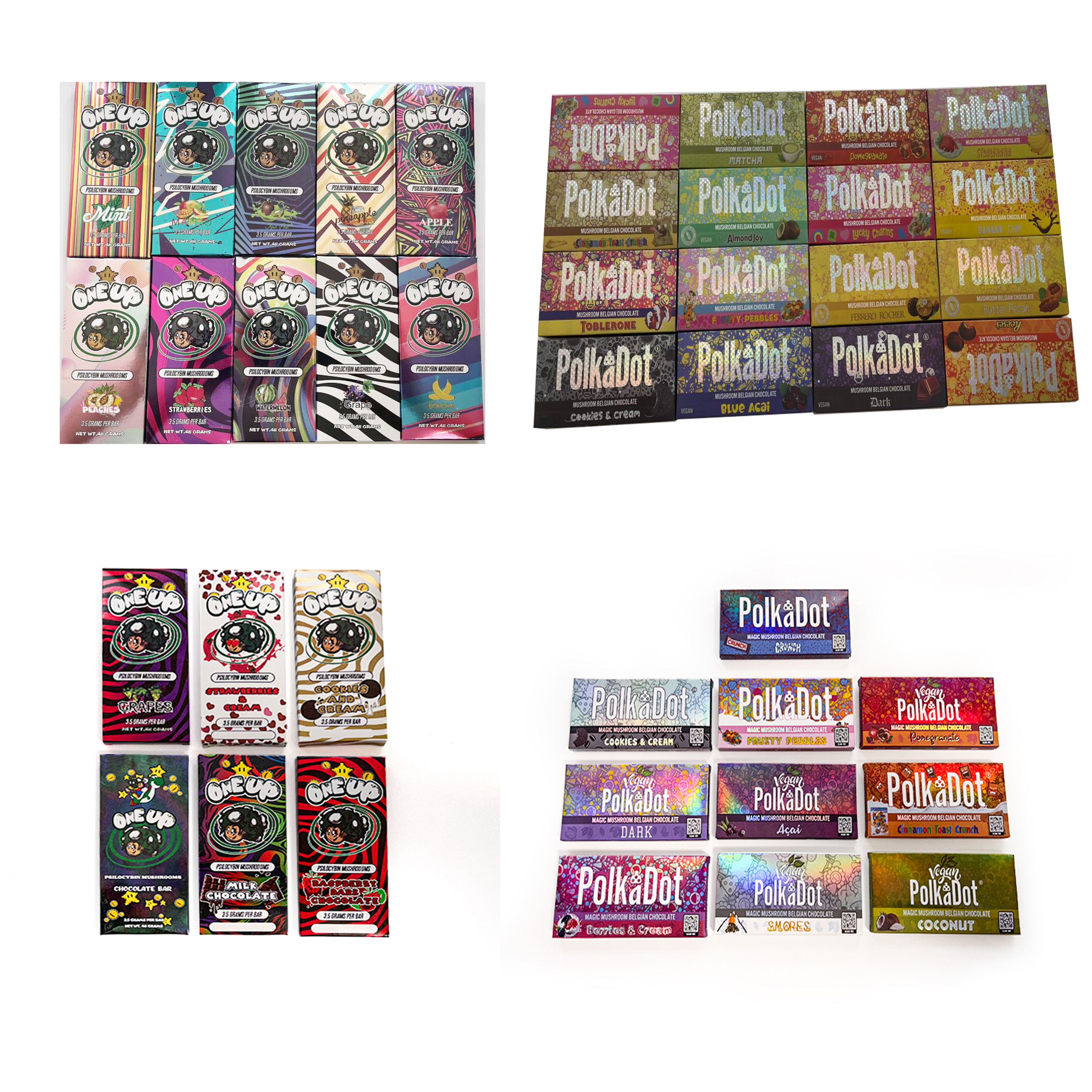 

One Up Chocolate Mold Mould Compitable milk Chocolate Packing Boxes Mushroom Bar 3.5G 3.5 grams Oneup Packaging Pack Package Box wholesale jhh