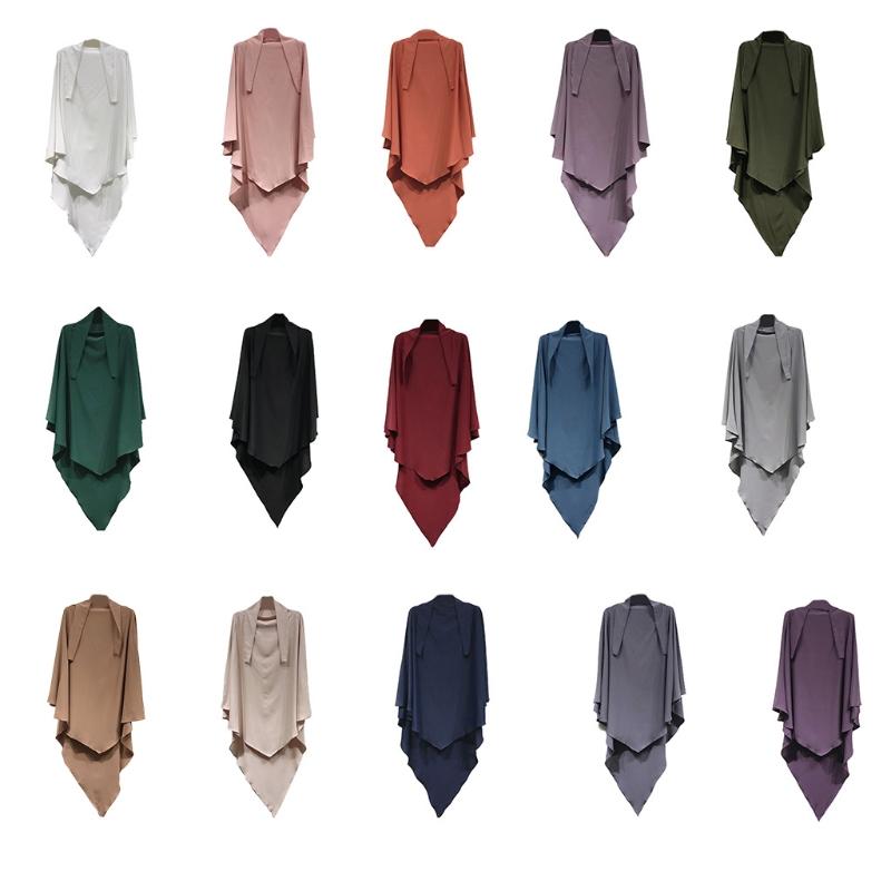 

Ethnic Clothing Eid Prayer Garment Long Khimar Islamic Women Hijab Sleeveless Tops Abaya Jilbab Ramadan Abayas Muslim Arab Niqab