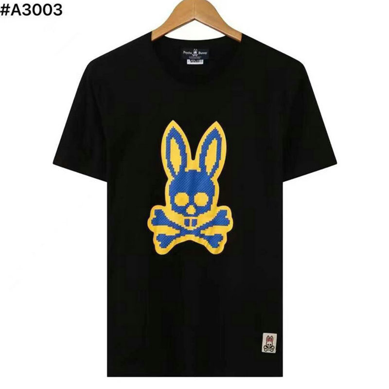 

Mens Designer Fashion Tee Casual Polo Summer Hooligan Rabbit Print Skull Rabbit Short Sleeve Crew Neck Luxury Accessory Top Tee, Customize