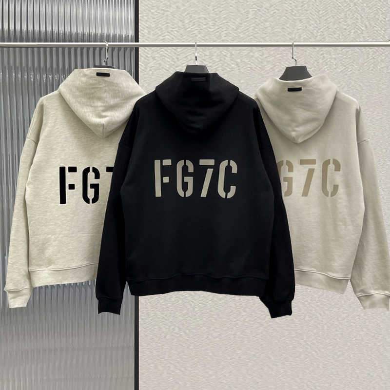2022 Brand de mode Design Essential Autumn Winter Hoodie Fg7c Back Flockalth Wealth Surdimensione Hip Hop Woman Man Man Sweatshirts