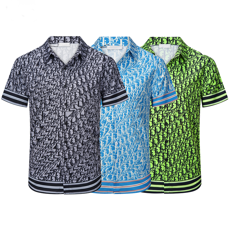 

22ss Europe Italy mens t shirts Spring Summer Men color letter printing Hawaii Beach Casual Shirt Cool Hip hop Splicing tshirt Designer, Customize