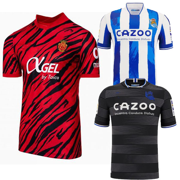 

22 23 RCD Mallorca Soccer Jersey Real Sociedad Merino OYARZABAL Isak GuridiHome 2022 Murillo Lago Jonior Merveil Cufre Raillo Camisa de Uniforme de uniform, Home