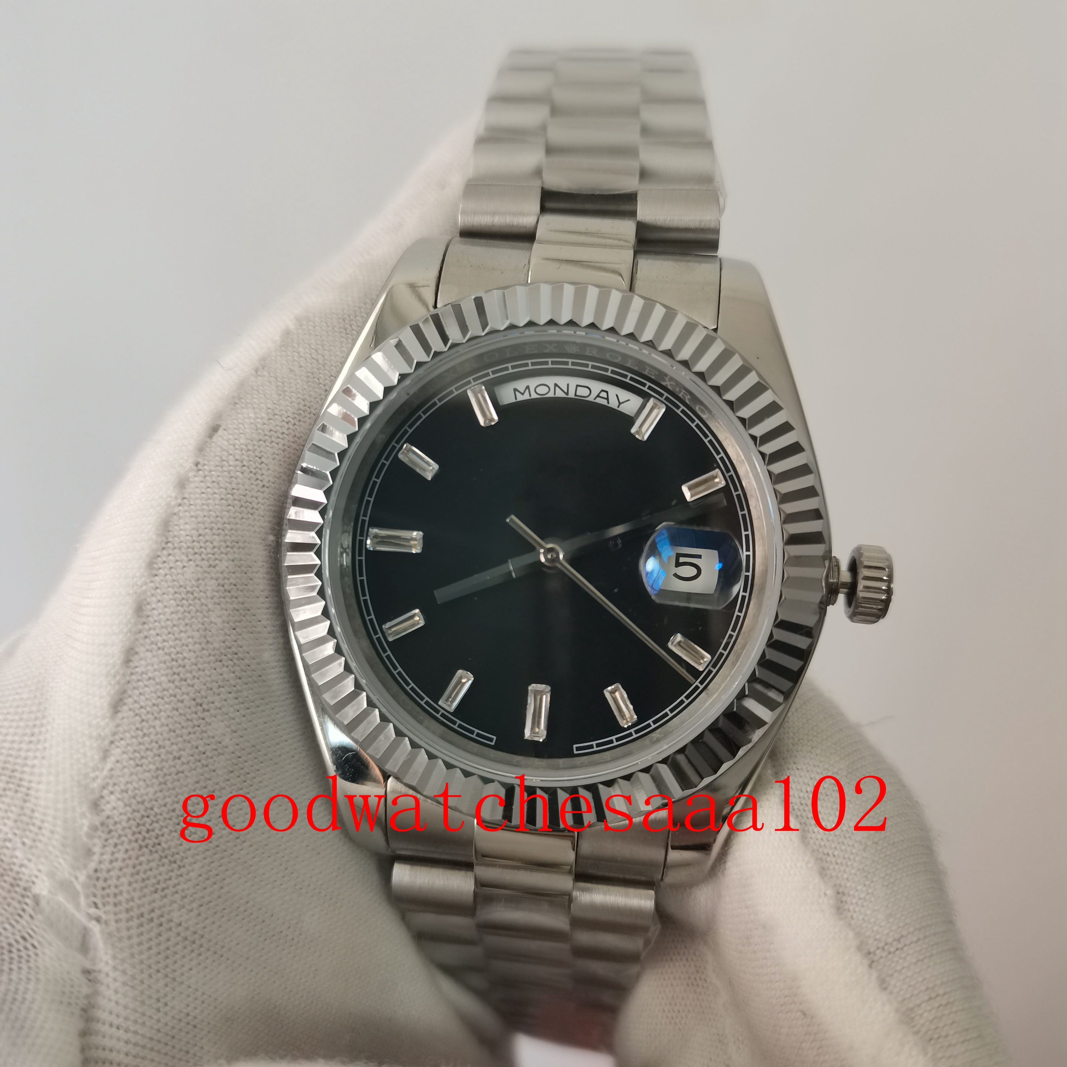 

top men Wristwatches Watch Mens u1 factory Automatic ETA 2813 Movement 228349 Black Dial 40mm 228239 228206 Stainless Steel bracelet Mechanical Men's Wristwatch