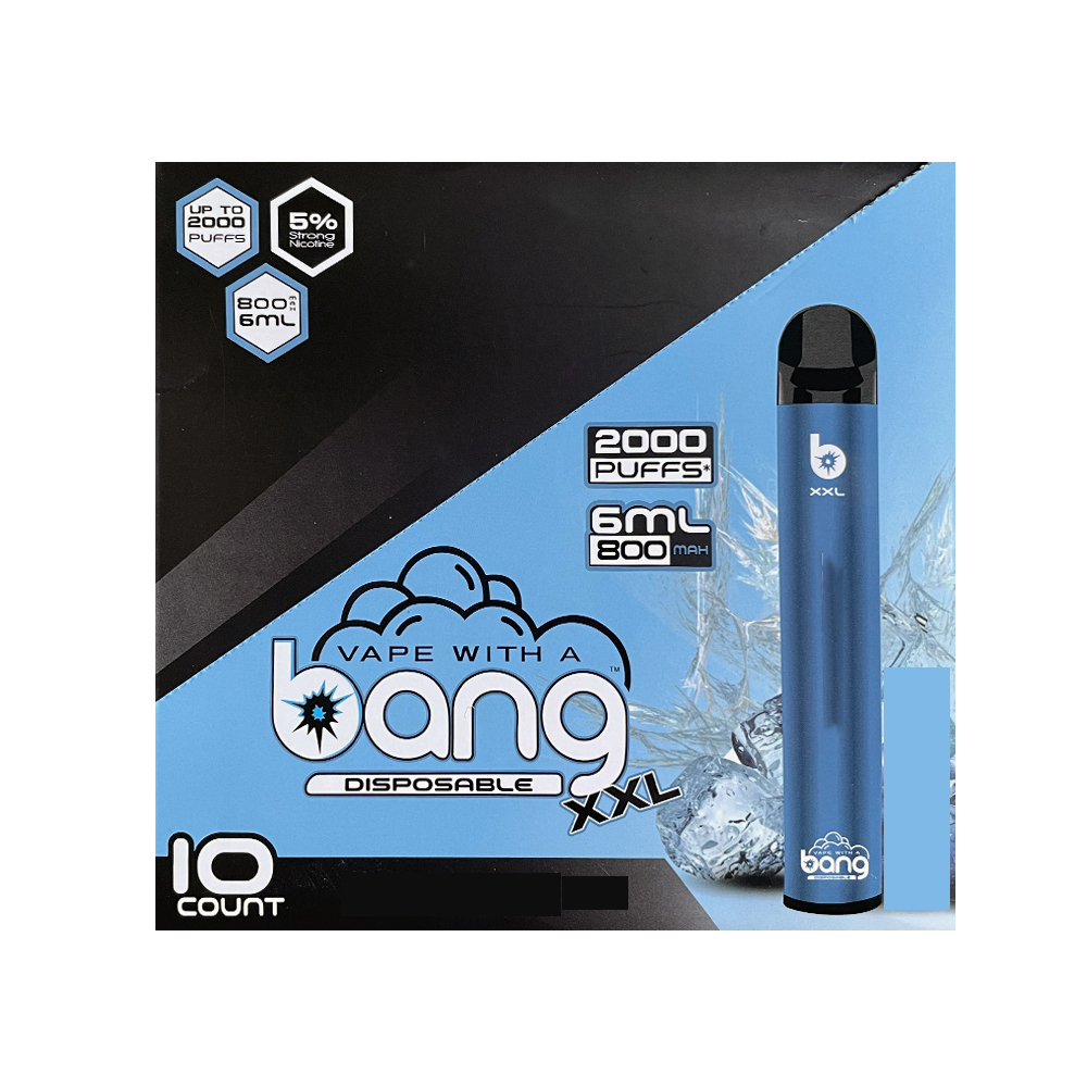 

Original Bang XXL 2000 Puffs E cigarettes Disposable Vapes Pen POD 5% NIC 800MAH Battery ELFBARS