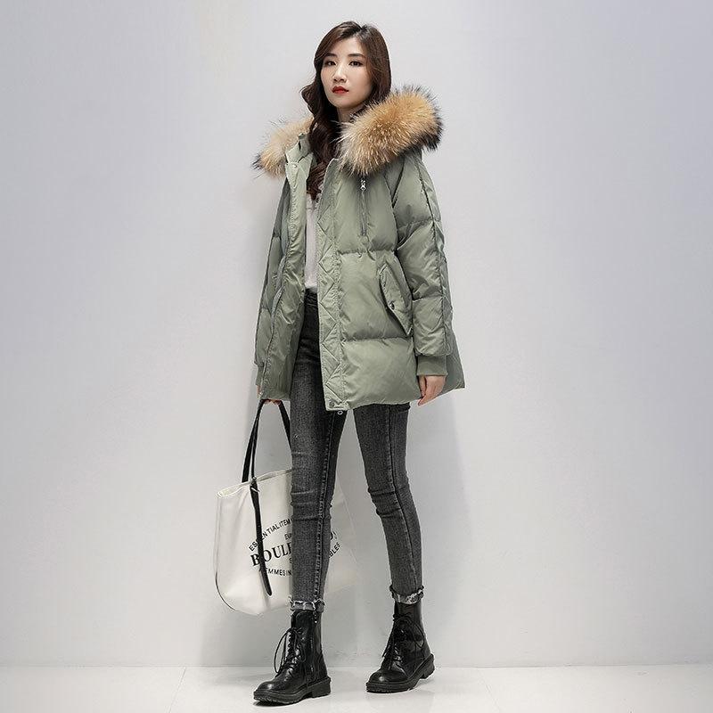 

Women' Trench Coats Women Cotton-padded Jacket Short Hooded Parka Fur Collar Winter 2022 Casual Thick Warm Cotton Liner CoatWomen, Black