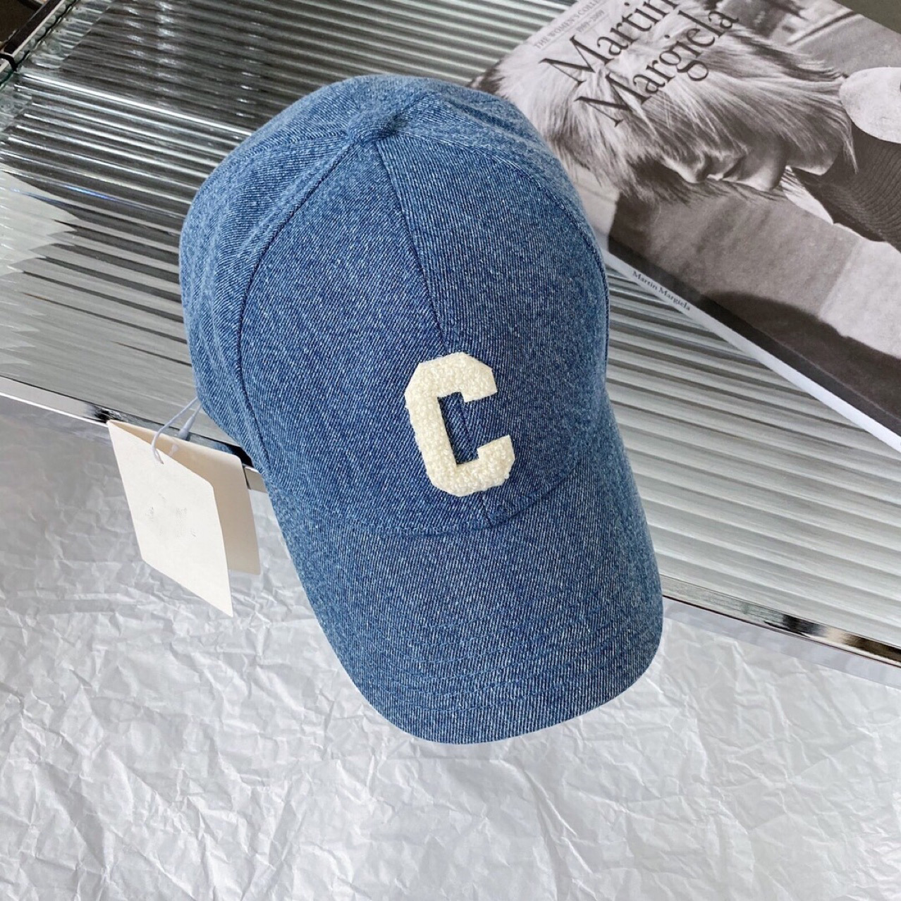 

New Arrival Brand Denim Baseball Caps Letter C Women Men Caps Adjustable Visor Cap for Four Season