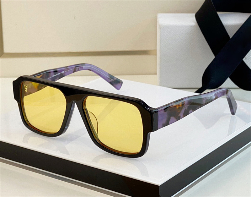 

Fashion designer 22W sunglasses mens classic simple plate square frame glasses summer outdoor casual style Anti-Ultraviolet protection come with box