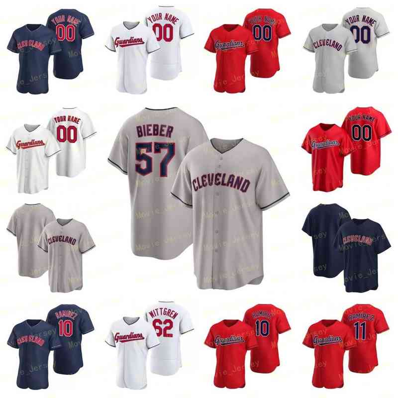 

Guardians 57 Shane Bieber 7 Myles Straw 11 Jose Ramirez 99 Ricky Vaughn 23 Brantley 55 Roberto Perez 35 Oscar Mercado 32 Franmil Reyes Cesar Hernandez Baseball Jersey, Men