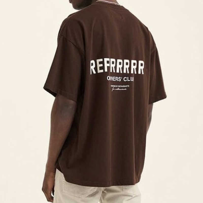 

REPRREESENT OWNER CLUB Printed Tee Fashion Man Women T-shirt Hip Hop summer FZTX397, Coffee