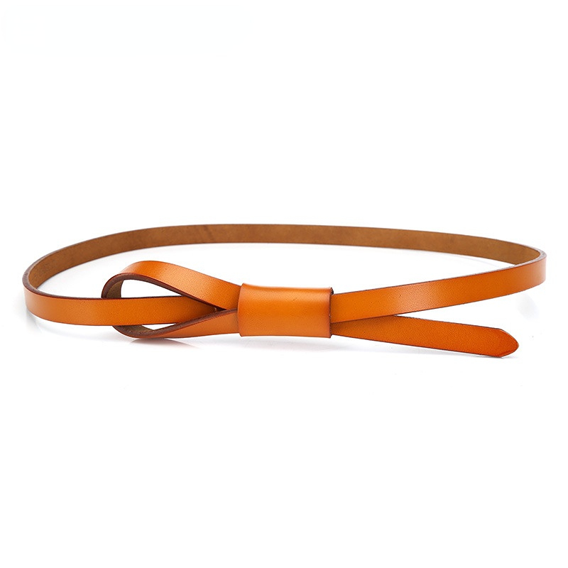 

Women Belt Korean Casual Ladies Knot Belts for Dresses Autumn Camel Self Tie Strap Accessories, Black