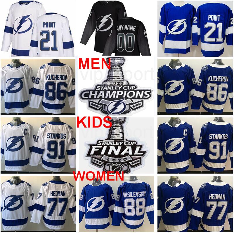 

2020 Stanley Cup Champions Nikita Kucherov Jersey Finals Tampa Bay Lightning Brayden Point Steven Stamkos Victor Hedman Vasilevskiy Hockey, Men black