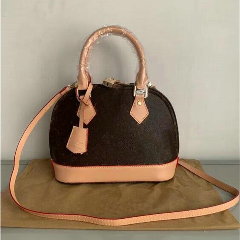 

2023 Designer Women Female Shoulder Bag Crossbody Evening Bags Fashion shell bag canvas and leather shell bag designer luxury handbag, Brown grid