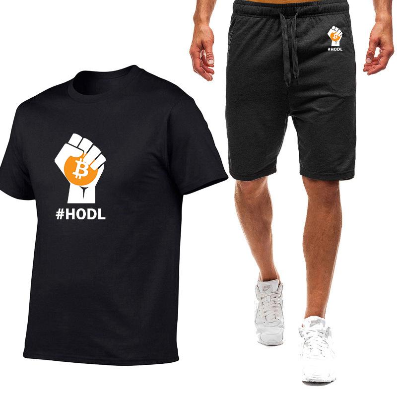 

Men' Tracksuits Cryptocurrency Hodl 2022 Men' Short Sleeve Summer Harajuku T-Shirt High Quality Cotton T Shirts Shorts Suit Sportswear