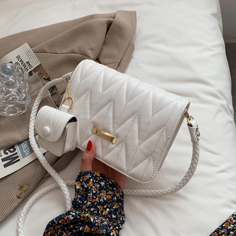 

Evening Bags Women's Bag 2022 Crossbody Female White Pu Leather Fashion Bolsas Soft Summer Quality Shoulder Messenger For Women Handbags, Black