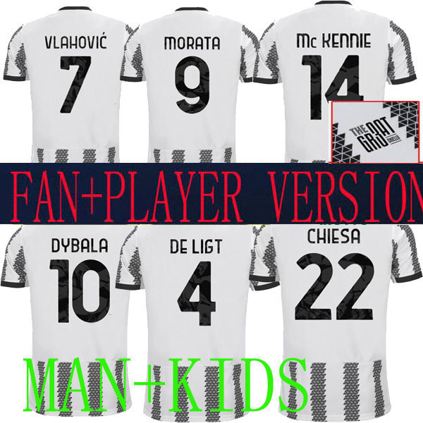 

22 23 juventus SOCCER jerseys home player verson VLAHOVIC 7 DE LIGT 4 CHIESA LIMITED EDITION LOCATELLI special MORATA 9 chiellini 2022 kids jersey football shirts IS, Monaco home man 2