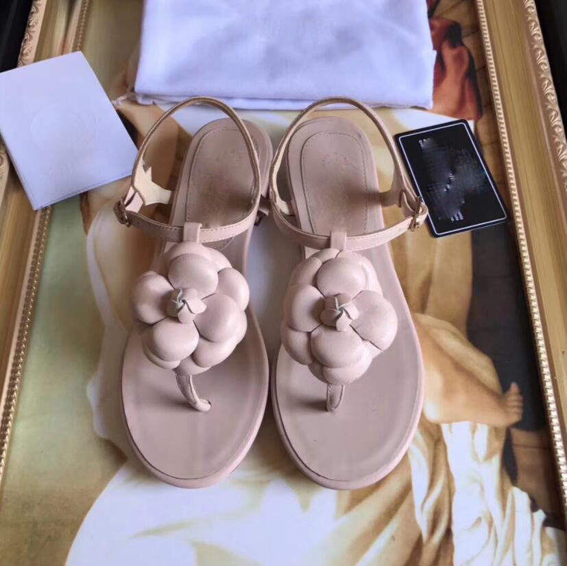 

Sandals women slipper men slides waterfront brown leather sandal womens high heels mens shoes 34-41, Box