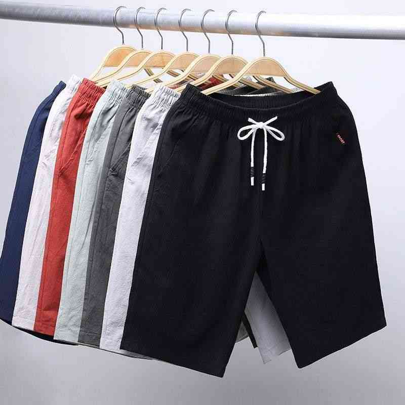 

Multy Colors Casual Mens Shorts Summer Solid Color Blank Shorts Men Elastic Waist Drawstring Cotton Shorts, K62 gray