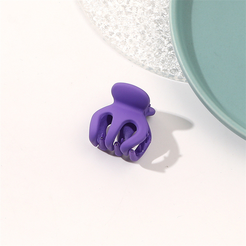 

Yamog Women 3 CM Small Size Pumpkin Shape Clamp Solid Color Hollow Out Plastic Headdress Hair Clips Female Head Plate Frosted Scrunchies Hairpins Hair Accessories
