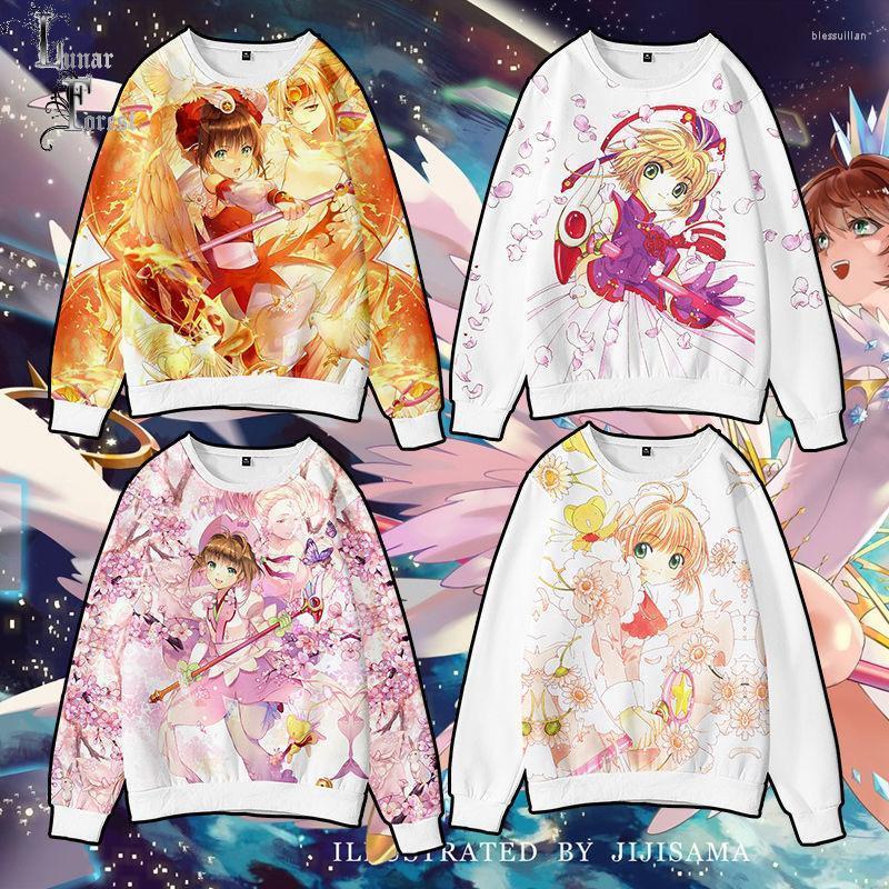 

Men's T-Shirts Cardcaptor Sakura 3D Printing T-shirt Fashion Round Neck Long Sleeve Japanese Anime Streetwear Plus SizeMen's Bles22