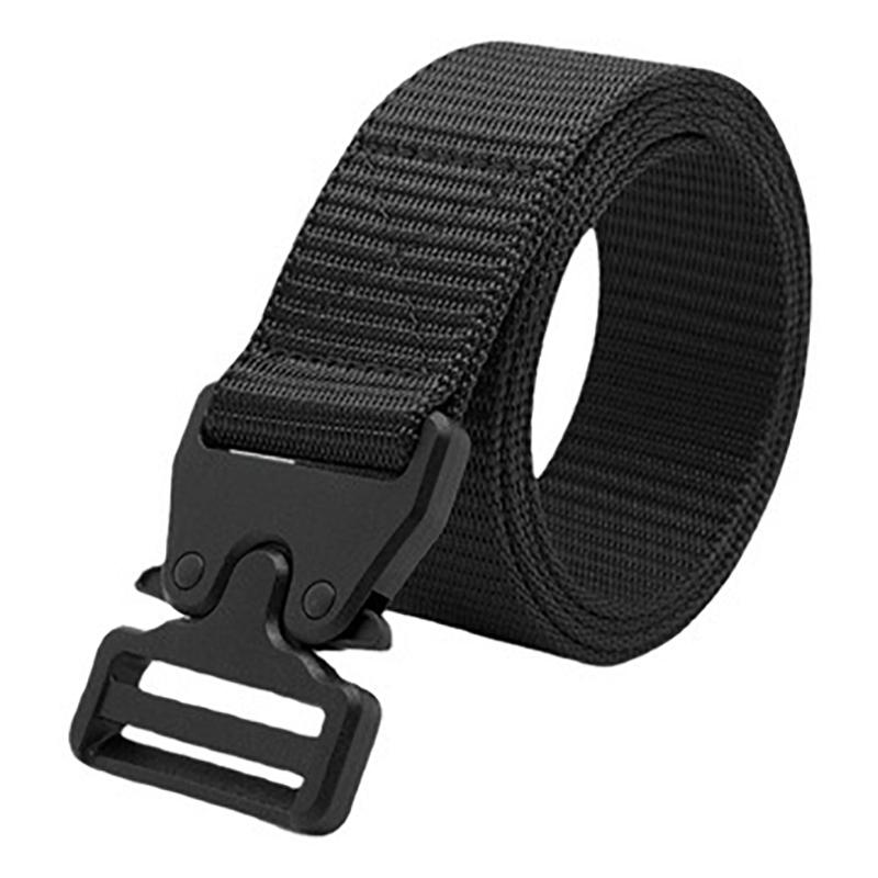 

Belts Men Canvas Elastic Belt Plastic Blocking Buckle Jeans Pants Overalls Outdoor Work Tactical Waist Casual, Black