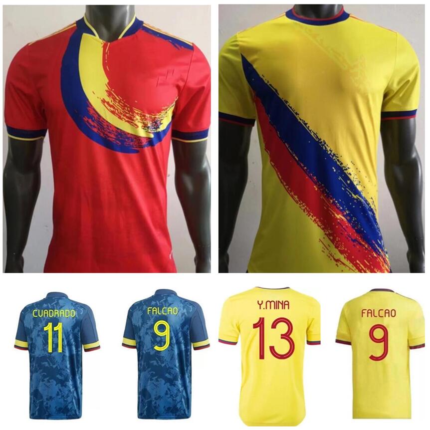 

FANS PLAYER VERSION 20 22 23 Colombia away soccer jerseys 21 2022 2023 JAMES copa america football shirt FALCAO Camiseta de futbol maillot man kids kit, 2021