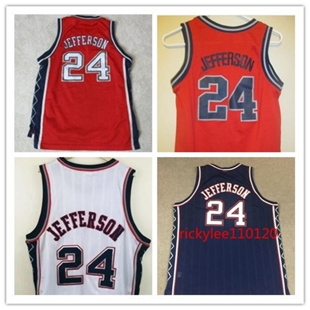 Maillot de basket-ball Nc01 College Richard 24 Jefferson, maille cousue, broderie personnalisée, grande taille S-5XL
