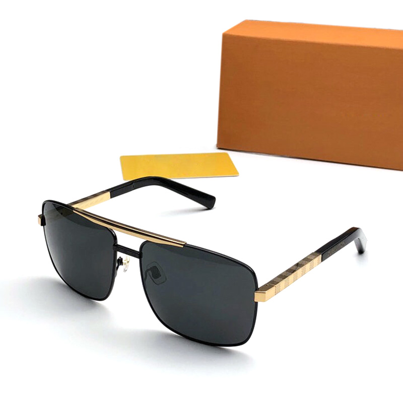 Classic Attitude Sunglasses For Men Women Square Frame V Sunglasses Unisex UV400 Protection Gold Plated Glasses Frames Eyewear Lunettes Comes