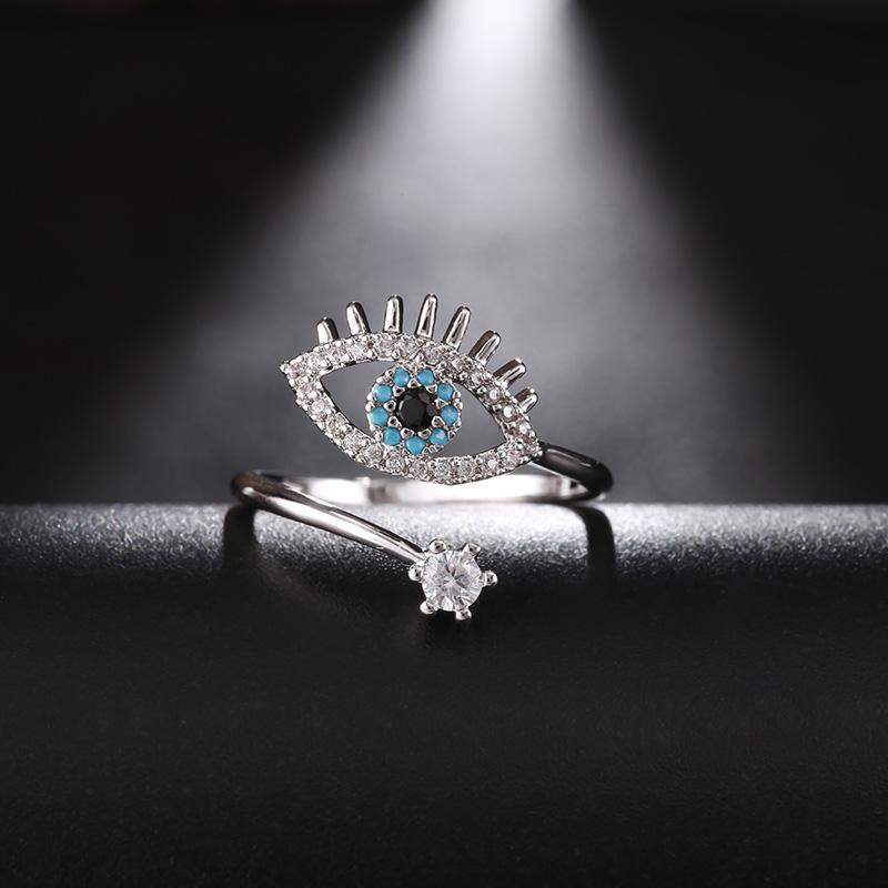

Cluster Rings St.kunkka Zircon Turkey Round Evil Ring Anillos Wedding For Woman Bijoux Anel Engagement JewelryCluster