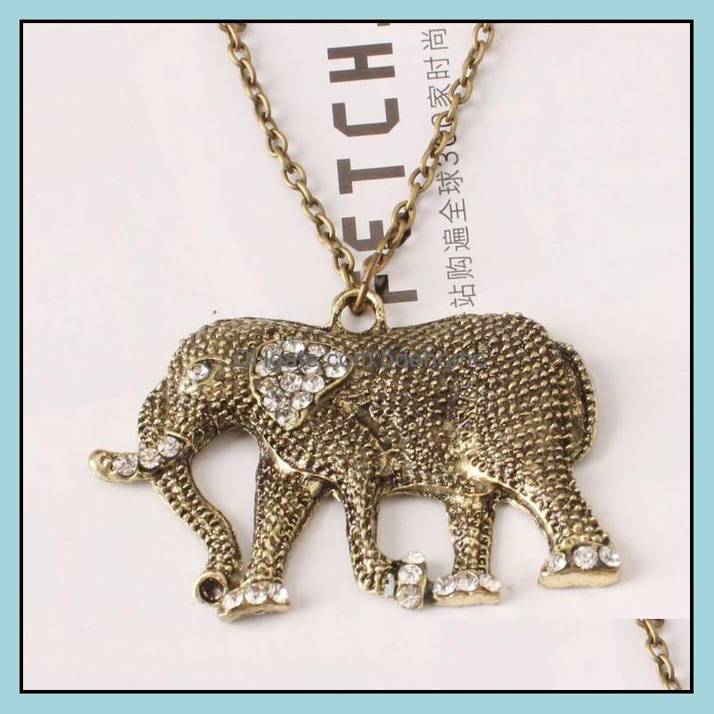 

Pendant Necklaces Elephant Jewelry Nose Long Chain Necklace Bdehome Drop Delivery 2021 Dhig2