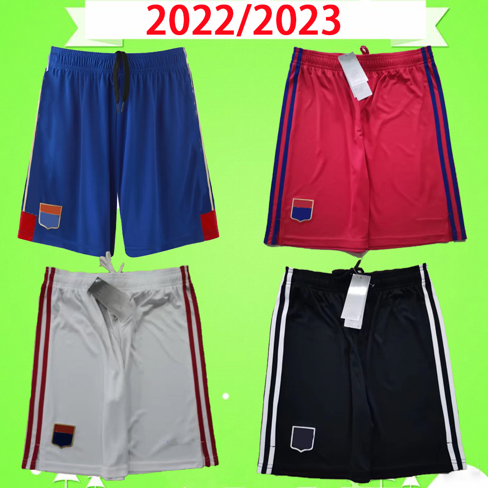 

Soccer shorts lyoN 2022 2023 MAN Football pants 22 23 Mens Kit AOUAR CHERKi home away third fourth white blue -2XL top quality, 2021-2022 home