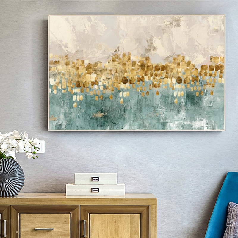 

Modern Oil Painting Posters and Prints Wall Art Canvas Painting Abstract Money Beach Picture for Living Room Home Decor No Frame