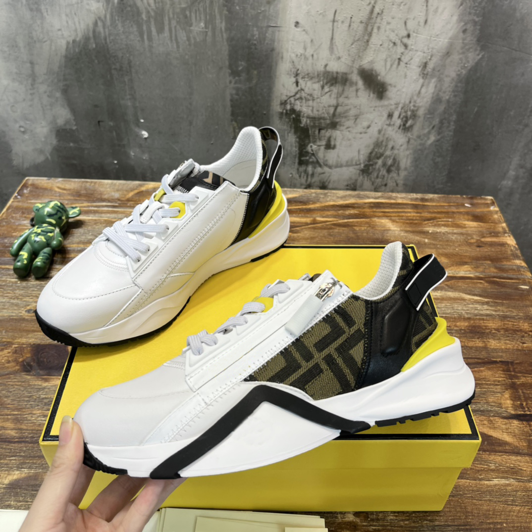 

Flow Sneakers Designer Men Casual Shoes Leather Sneaker Comfort Sports Zipper Rubber Mesh Lightweight Skate Runner Fashion Trainer Shoe Top Quality Size 38-45, Customize