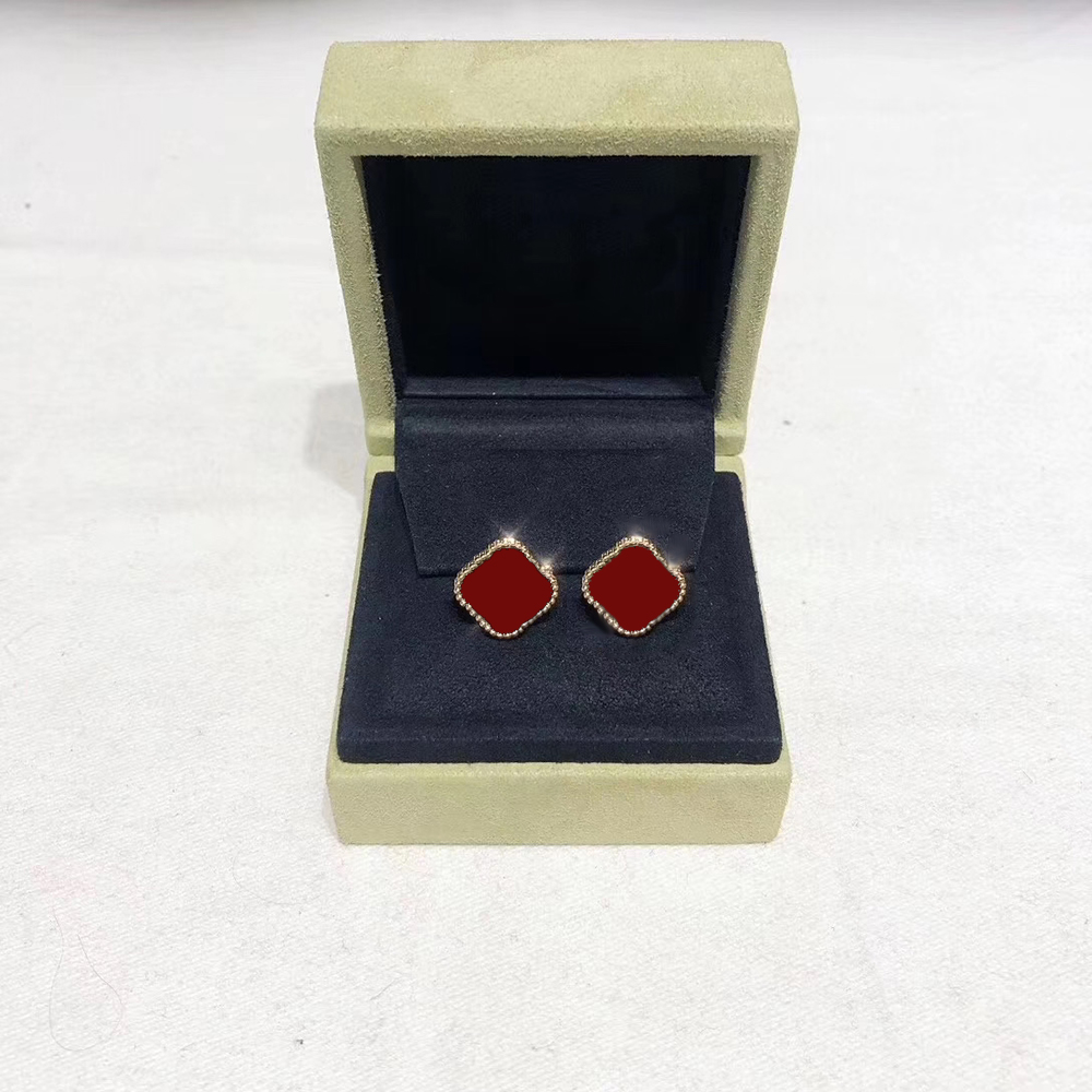 

Designer Stud Earrings Women Love Fourleaf Clover Fashion Luxury Wedding Cleef Earrings Jewelry