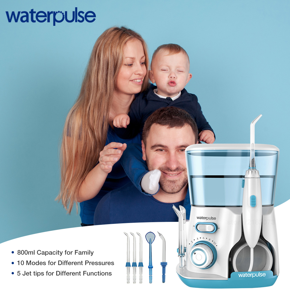 

Waterpluse Water Flosser Teeth Cleaner Dental Oral Irrigator Home Use 800ML Irrigation Household Tooth Pick Water Pick Jet Raben