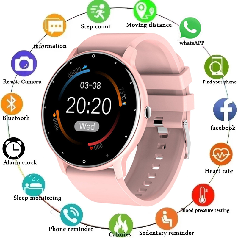 

Smart Watch Men Women Lady Fitness Tracker Sport Smartwatch Sleep Heart Rate Monitor Waterproof Watches for IOS Android