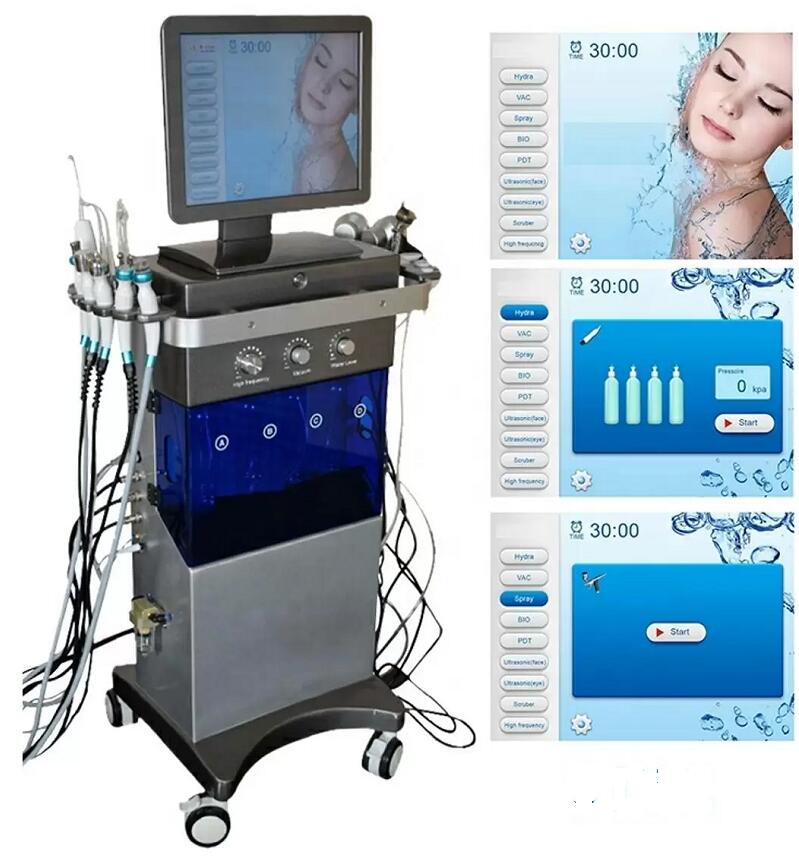 Powerful 9 IN 1 Hydra facialwrinkle removal beauty Machine RF skin rejuvenaiton Microdermabrasion Hydro Dermabrasion Bio-lifting hydrabeauty MD S
